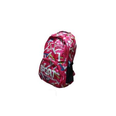 Imagem de Mochila esportiva SPORT com 5 compartimentos rosa para escola - Lightb