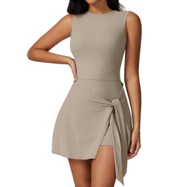 Imagem de Vestido de tênis AGYMNX Athletic com shorts embutidos para mulheres