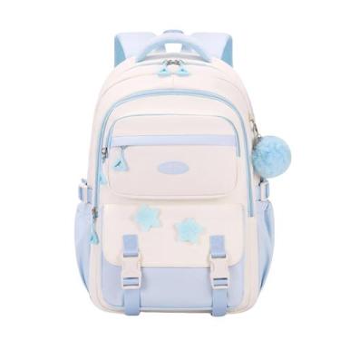 Imagem de Mochila TYHOTULY Cute para meninas de 4 anos ou mais, azul 22L