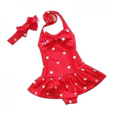 Imagem de Roupa de banho infantil para bebês e meninas maiôs de uma peça roupa d