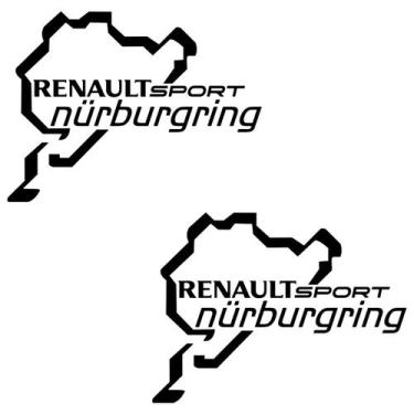 Imagem de Par Adesivo Renault Sport Nurburgring Sandero Duster - Preto - Jhow Ad