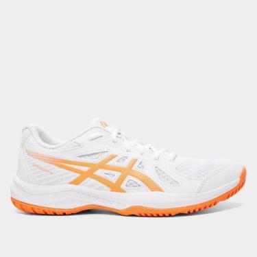 Imagem de Tênis Asics Upcourt 6 Feminino, Branco, Laranja, 38