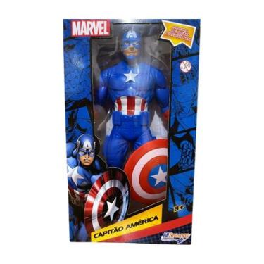 Imagem de Boneco Super Herói Capitão América 22cm  Vingadores Marvel Colecionáve