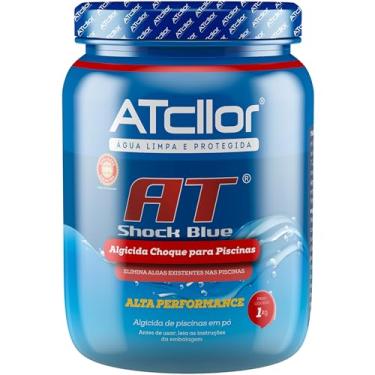 Imagem de AtCllor, Algicida Choque para piscina, Elimina água verde, Shock Blue, em pó, 1 Kg, Azul escuro