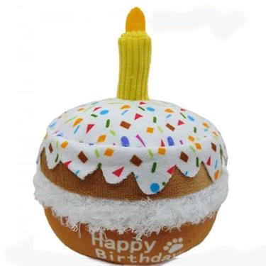 Imagem de Nenluny Brinquedo de aniversário de cachorro, brinquedo de pelúcia estridente, presente de festa de aniversário, lembrancinhas