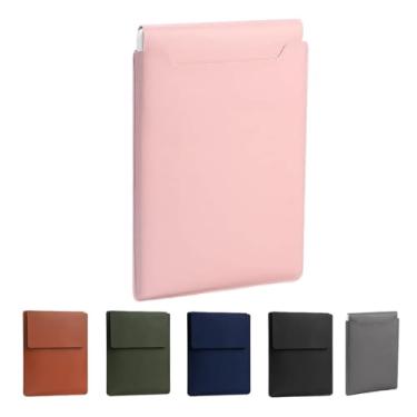 Imagem de Capa Protetora para Notebook 14 Polegadas, Preta, Couro Sintético, Resistente a Água, com Mousepad Integrado, para Uso Profissional (Rosa)