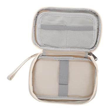 Imagem de Bolsa organizadora de cabos de viagem, multifuncional, acessórios eletrônicos para cabos, carregadores, fones de ouvido, itens essenciais de viagem portáteis duráveis