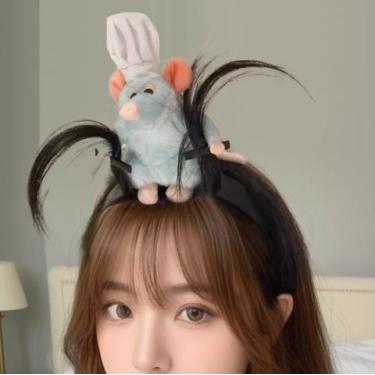 Imagem de Tiaras de brinquedo de pelúcia Remy Ratatouille Cartoon Animal para mu