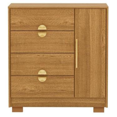 Imagem de Comoda Sapateira 4 Gavetas 1p 93 Cm 20033 Vlr Nature - MILANI MOVELARI