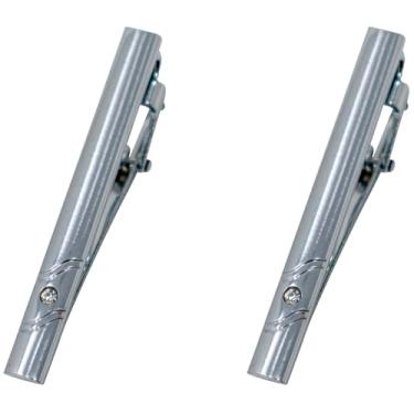 Imagem de Clipe de gravata Stephanie Imports de aço inoxidável para gravatas skinny e regulares