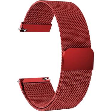 Imagem de Pulseira de relógio de 22 mm para Samsung Galaxy Watch 3 de 45 mm/Galaxy Watch de 46 mm/Gear S3 Frontier/Classic, pulseira magnética de metal milanês de liberação rápida para Garmin Venu 3/Venu 2