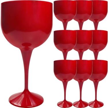 Imagem de 30 Taças Vermelhas de Acrílico Gin Tônica Drink 500ml Para Festas