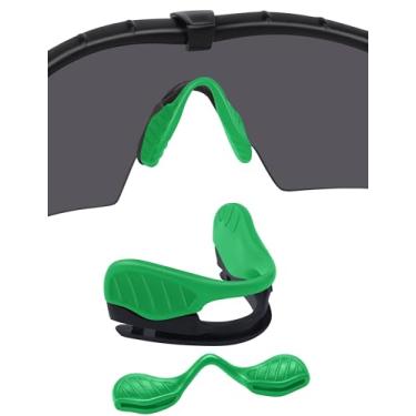 Imagem de BLAZERBUCK Almofadas de nariz de substituição para óculos de sol Oakley M Frame 2.0 Strike/Si M Frame 3.0 OO9146 - Verde escuro