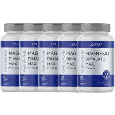 Imagem de Kit 5X Magnésio Dimalato Max - 60 Cápsulas - Lauton Nutrition-Masculino