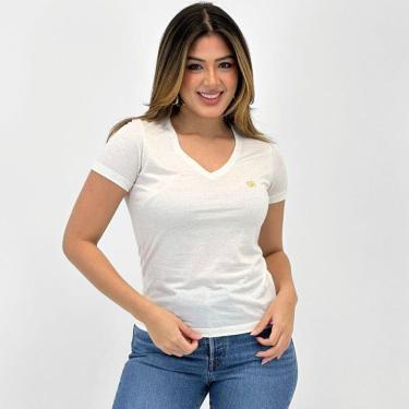 Imagem de Camiseta Beagle Manga Curta Gola V Feminina-Feminino