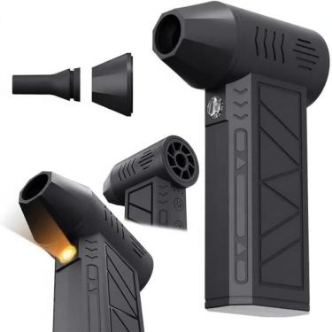 Imagem de Soprador de Ar Portátil Turbo Jet, Ventilador de Alta Velocidade, Preto, Mini Secador Elétrico Profissional para Limpeza