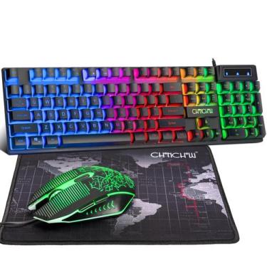Imagem de Conjunto de teclado e mouse para jogos CHONCHOW LED USB Wired