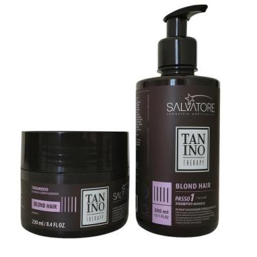 Imagem de Kit para cabelos coloridos descoloridos e grisalhos blond hair salvato