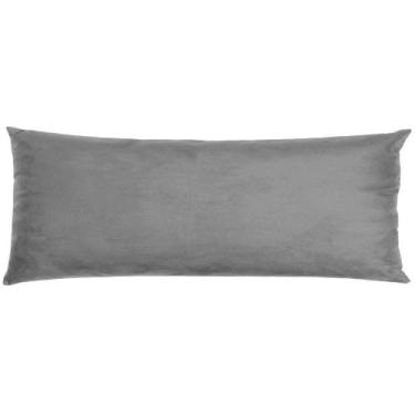Imagem de Capa Para Travesseiro De Corpo Body Pillow Veludo 40x130cm Cinza - FAS