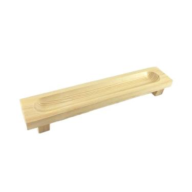 Imagem de AFXGUSD Travessa Retangular de Madeira para Servir Sashimi E Sushi, Fácil de Limpar. Ideal para Servir Almôndegas E Carnes em Hotéis E Cozinhas Domésticas, S