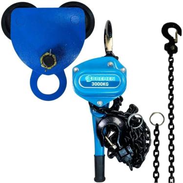 Imagem de Carro Trole Manual 3 TON com Talha 3 TON Alavanca Elevação 3 Metros BREMEN