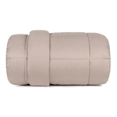 Imagem de Edredom Toque Acetinado Toque de Pluma Clássica - Labirinto Champanhe - Solteiro