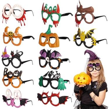 Imagem de LUMINFLY Óculos de Dia das Bruxas, Conjunto de 12 Peças de Óculos Glittery para Festa Divertida, Óculos Novidade para Adultos e Crianças