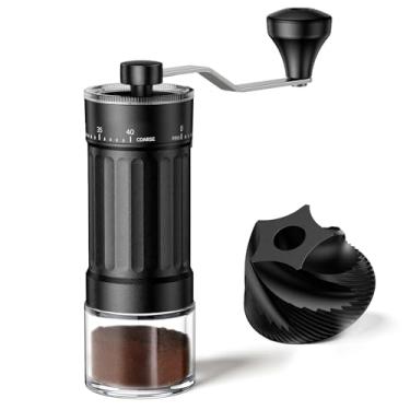 Imagem de Mini moedor de café manual com 40 configurações ajustáveis, moedor de grãos de café portátil com capacidade de 30 g, moedor de café cônico com manivela para viagens, acampamento, escritório, expresso