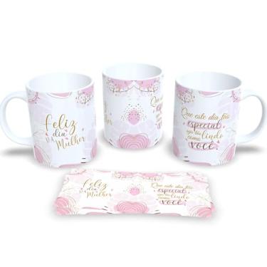 Imagem de Caneca de Porcelana Branca Dia Internacional da Mulher (Feliz dia da mulher 2)