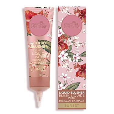 Imagem de Rachel Couture Blush líquido para bochechas radiantes e brilhantes | Vegano e sem crueldade | Infundido com extrato de hibisco - 14,2 g - Pôr do sol