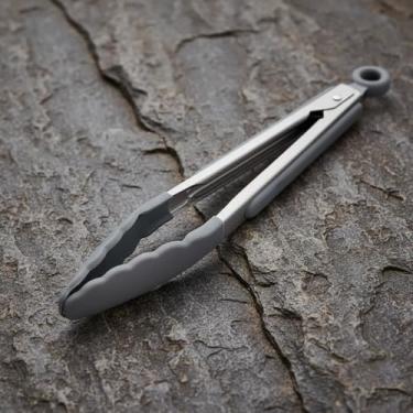 Imagem de Pegador Multiuso 27cm com Ponta de Silicone Cinza – Metal Resistente