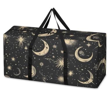 Imagem de Sacos de embalagem para mudança, sacos de transporte extragrandes resistentes, bolsa de armazenamento de 205 L com zíper, suprimentos para movimentos, bolsa de viagem, recipientes de armazenamento à