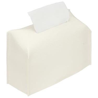 Imagem de QSYZAIL Capa de caixa de lenços compatível com toalha de mão Kleenex, creme