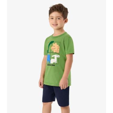Imagem de Conjunto Infantil Camiseta com Bermuda Rovi Kids Verde - Rovitex Kids,