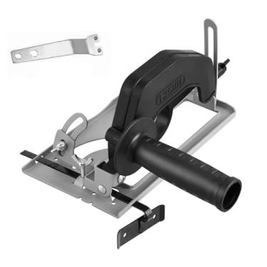 Imagem de Ângulo ajustável de 0-45° 0-40 mm Suporte de ajuste de profundidade de corte, rebarbadora, base de ranhura de máquina de corte para rebarbadora de 100-125 mm