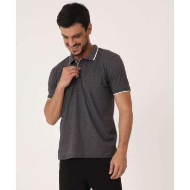 Imagem de Polo Masculina Manga Curta MR-45010, Cinza, G