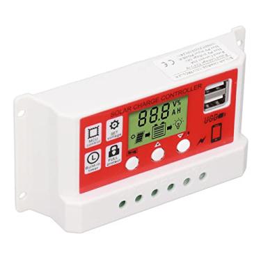 Imagem de KIMISS Controlador de Carga Solar Com Display LCD - Regulador PWM de 12V/24V para Baterias de Lítio, Saídas USB Duplas e Gerenciamento Inteligente de Carregamento PWM (#12)