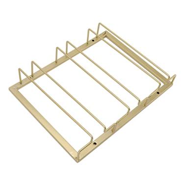 Imagem de Phefop Rack de Vinho de Cabeça para Baixo, Suporte de Vidro de Vinho de Arte Em Ferro, Rack de de 3 Fileiras que Economiza Espaço Sob o Armário, Ideal para Uso Em Cozinha e Bar (#12)