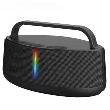 Imagem de Caixa de Som Bluetooth 500W Portátil com Iluminação RGB, Resistência à Água, Bateria 6400mAh, Conexões USB/TF/Aux/TWS e Alça de Transporte – Potência e Qualidade para Festas, Praia e Uso ao Ar Livre