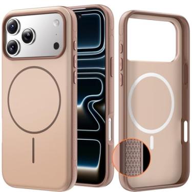 Imagem de YXUㅤ YXU Capa magnética para iPhone 17 Pro, silicone premium [antiderrapante] [botões metálicos] [ímãs fortes] capa protetora de 3,0 mm de espessura à prova de choque para iPhone 17Pro de 6,3