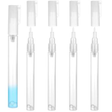 Imagem de Xthrotsenk 5 marcadores de tinta recarregáveis, canetas de tinta de retoque vazias de 0,7 mm, canetas marcadoras líquidas de ponta fina, canetas marcadoras recarregáveis de acrílico para tinta líquida