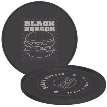 Imagem de Prato Raso para Hambúrguer 20cm Tramontina Black Burger Polipropileno 