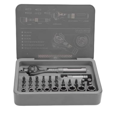 Imagem de FTVOGUE Conjunto de Chave de Fenda de Catraca 40 Em 1, Mecanismo de Catraca de 45 Dentes Torção de 50 Nm Com Alça Removível e Pontas Magnéticas para Montagem de Móveis de Reparo de