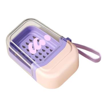 Imagem de FytStycale Saboneteira Portátil para Viagem, Ideal para Guardar Sabonete No Chuveiro E em Caminhadas. Fácil de Limpar, com Vedação Hermética E Suporte para Sabon, Rosa Roxo, Tamanho real