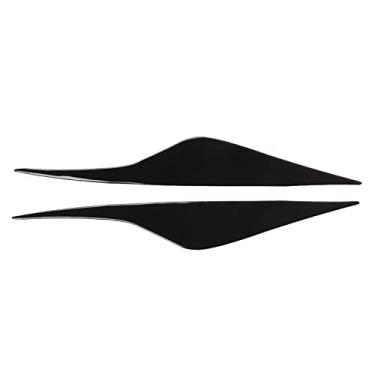 Imagem de 2 pçs preto wearproof farol pálpebra substituição sobrancelha guarnição conjunto para ford mondeo mk4 2007-2013