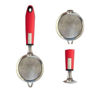 Imagem de Peneira De Cozinha Em Inox E Cabo De Silicone - Unyhome