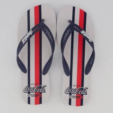 Imagem de Chinelo Coca Cola Smith Branco e Marinho-Masculino