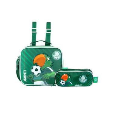 Imagem de Kit Escolar Time Palmeiras Lancheira Térmica + Estojo Duplo - Xeryus