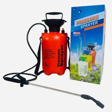 Imagem de Pulverizador Manual 5 Litros Com Mangueira E Bomba Laranja