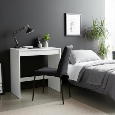 Imagem de Penteadeira Multiuso com Espelho para Quarto e Camarim – Design Moderno em MDF/MDP, 75x56x36 cm, Branco, Montagem Fácil